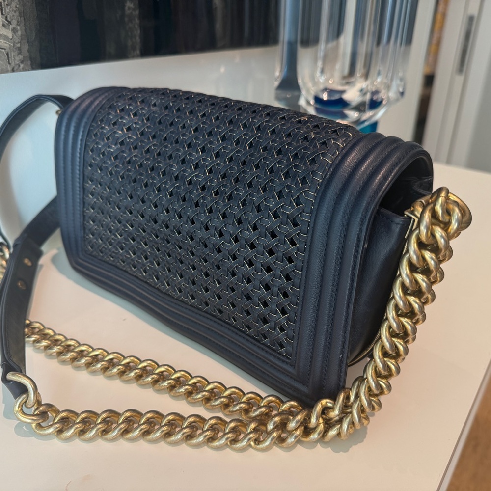 Chanel Boy Flap Bag Braided Sheepskin  Medium size - Picture 4 of 7